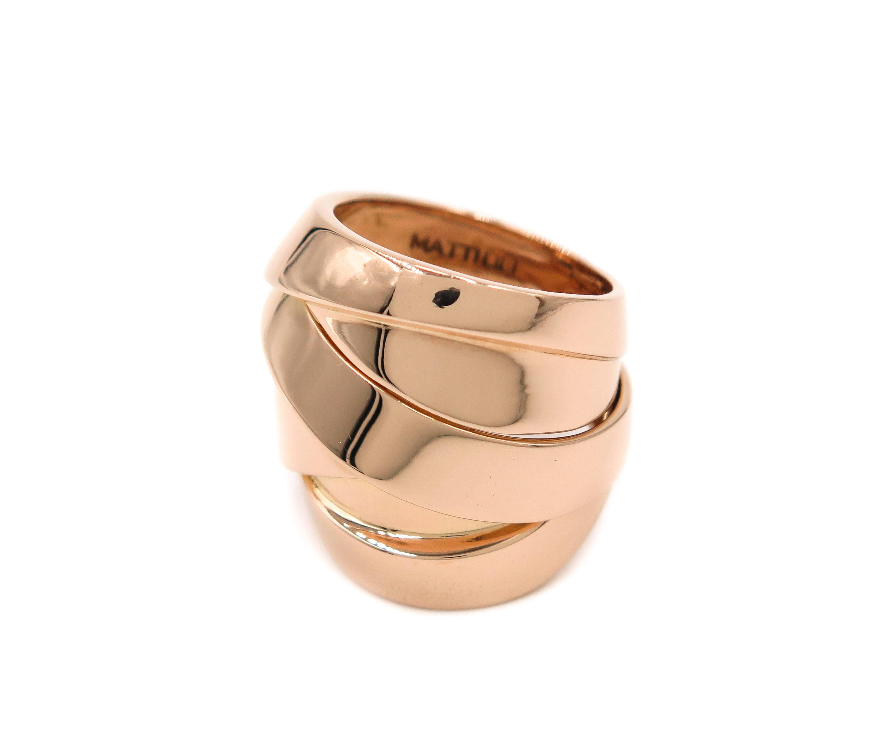 Maldamore Rose Gold Ring by Mattioli In New Condition In Greenwich, CT