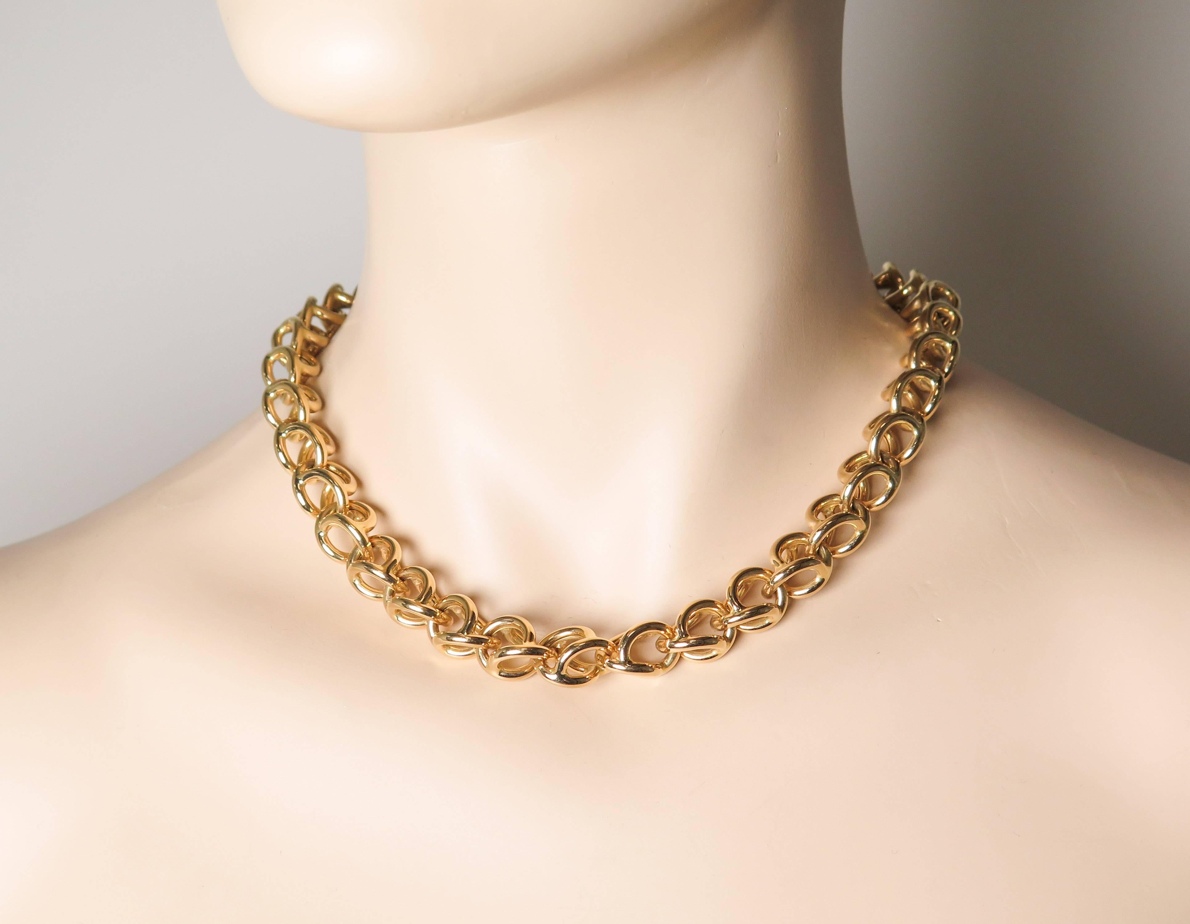 Women's 18 Karat Yellow Gold Open Link Necklace