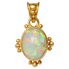 Steven Battelle 2.2 Carats Ethiopian Opal 18K Gold Pendant