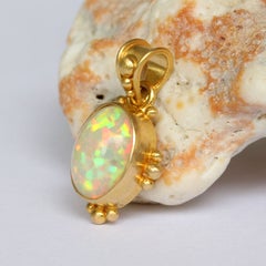 Steven Battelle 2.2 Carats Ethiopian Opal 18K Gold Pendant