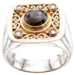 Steven Battelle 3.0 Carats Diamond 18K Gold/Sterling Mens Ring