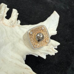 Steven Battelle 3.0 Carats Diamond 18K Gold/Sterling Mens Ring