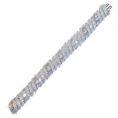 David Webb Magnificent Diamond Scroll Link Bracelet