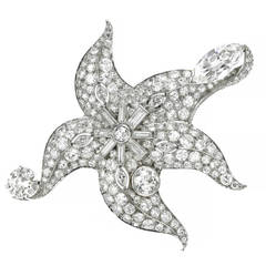 Paul Flato, A Diamond and Platinum Starfish Brooch