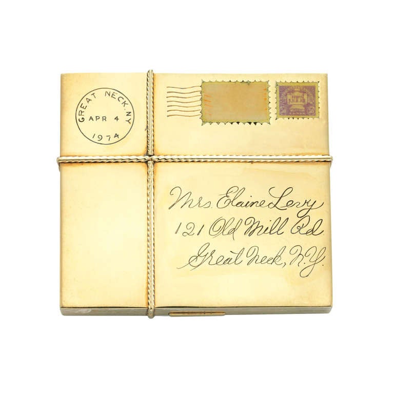 Paul Flato, A Gold and Enamel Vanity Case For Sale