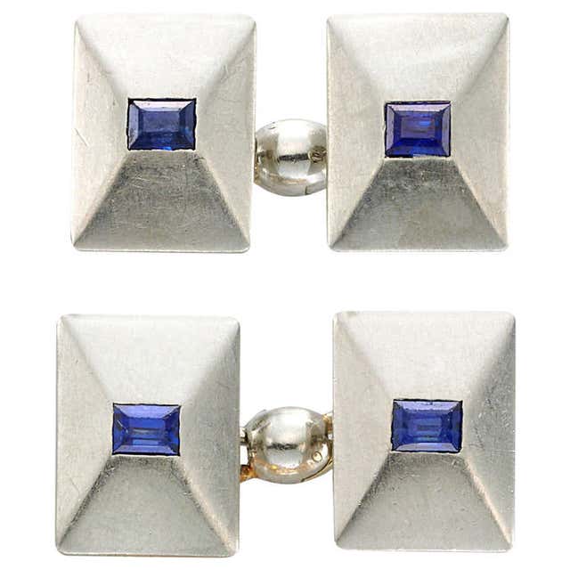 Cartier sapphire cufflinks Clearance