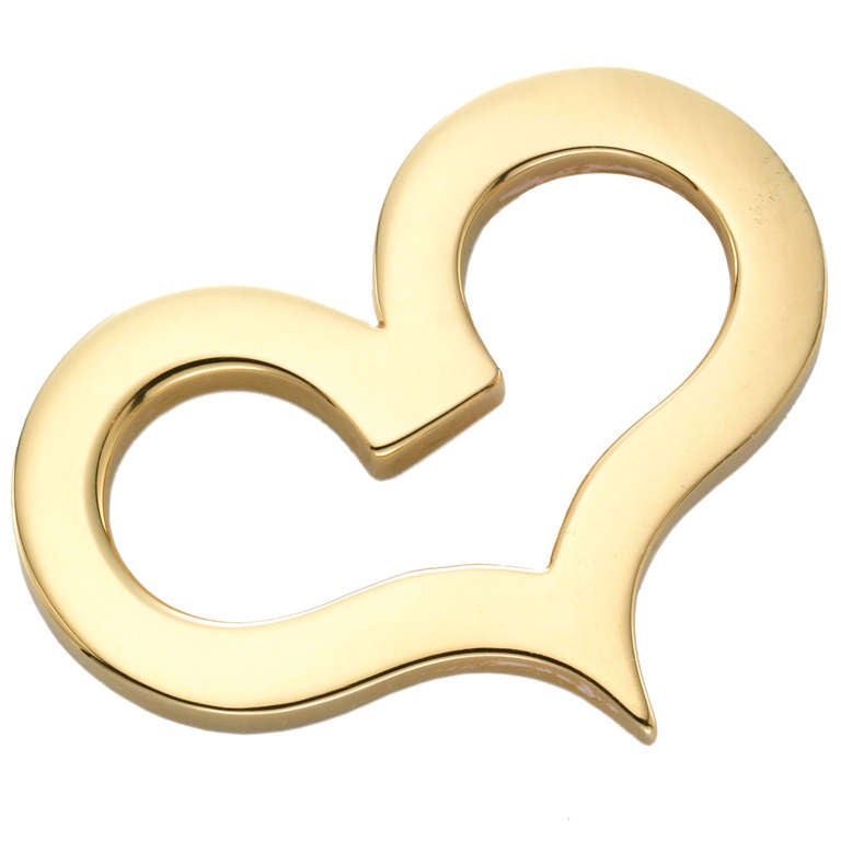 Cartier Yellow Gold Heart Pendant For Sale