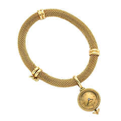 Verdura Gold Watch Charm Bracelet