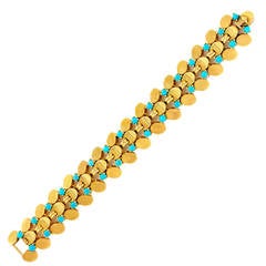 Boucheron Gold and Turquoise Bracelet