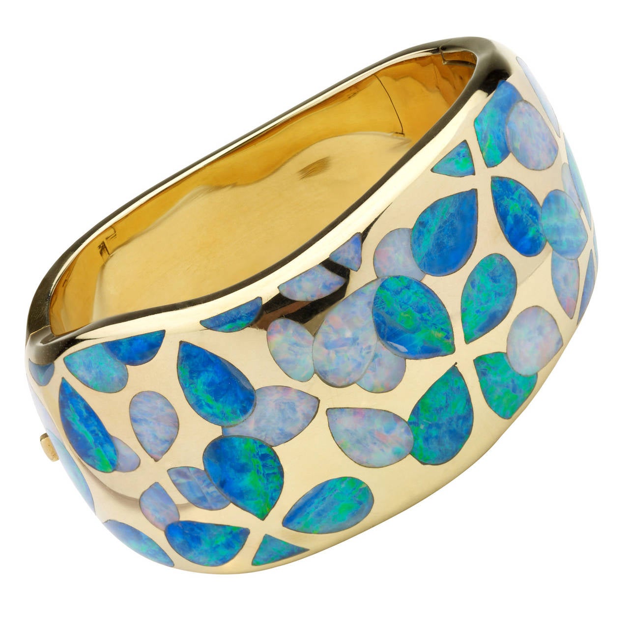 Angela Cummings Opal and Gold Bangle Bracelet For Sale