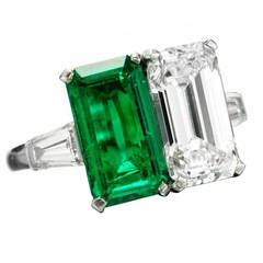 Bulgari Emerald and Diamond Ring