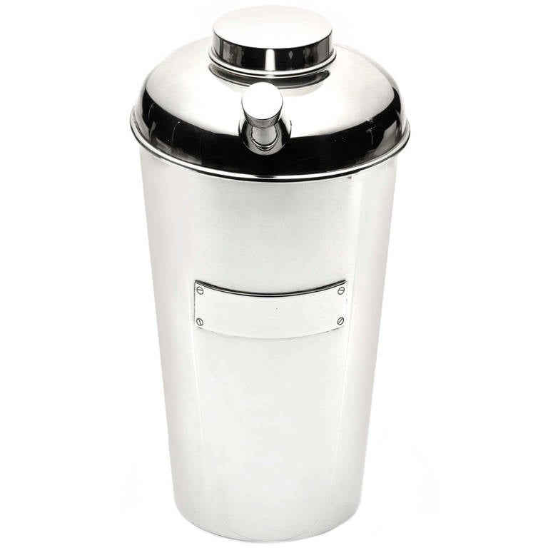 Cartier A Sterling Silver Cocktail Shaker For Sale