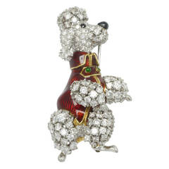 Verdura A Multi-Gem Poodle Brooch