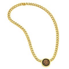 Bulgari Gold and Ancient Coin Necklace