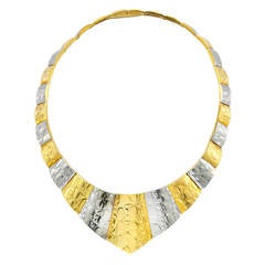 Gucci Two Color Gold Collar Necklace
