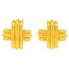 Tiffany & Co. Signature X Gold Earrings