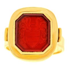Antique Carnelian Gold Seal Ring