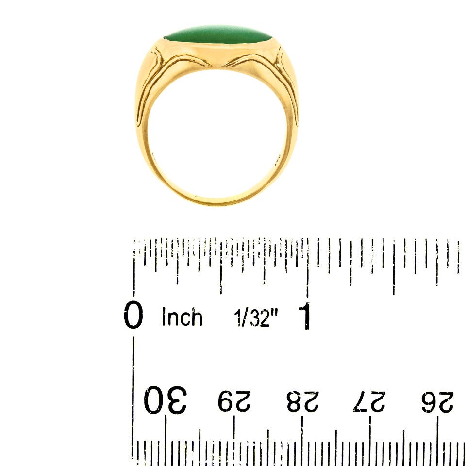 Natural Jade Gold Ring 1
