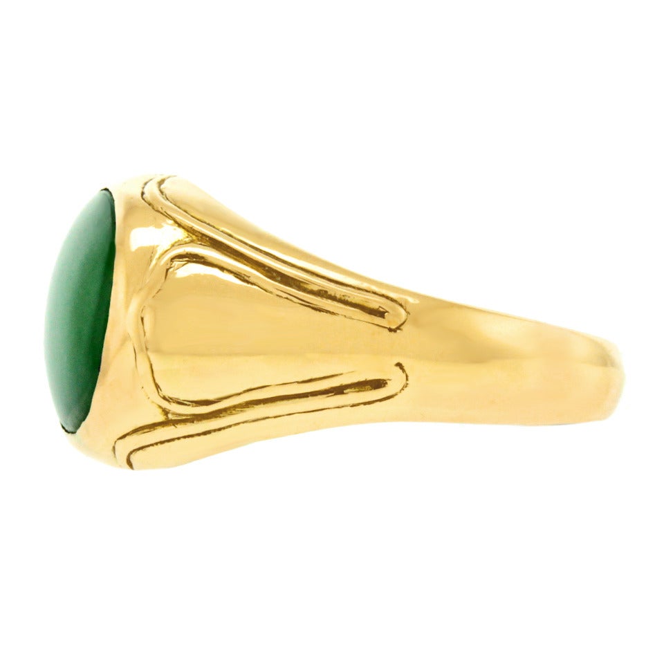 Natural Jade Gold Ring 2