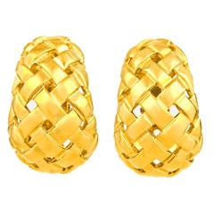 Tiffany & Co. Gold Vannerie Earrings