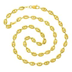 Vintage Gold Anchor Chain Necklace