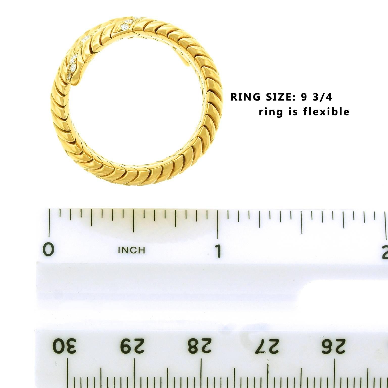 Bulgari Spiga Diamant Gold Schlange Ring 2