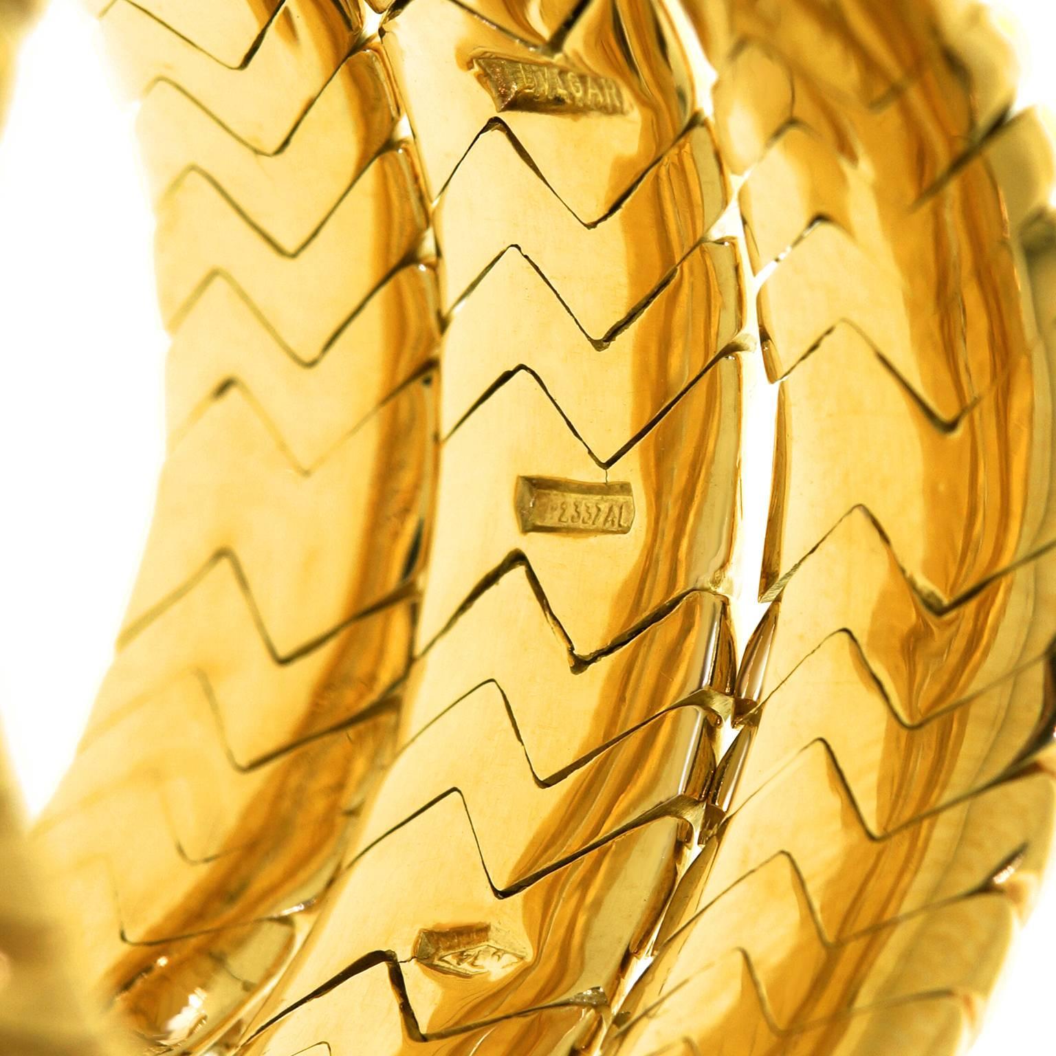 Bulgari Spiga Diamant Gold Schlange Ring 1