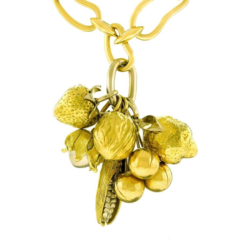 Pomellato Botanical Motif Gold Charms Pendants at 1stdibs