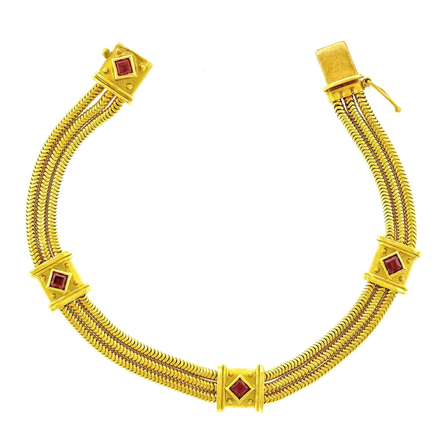 Seidengang Tourmaline and Gold Bracelet