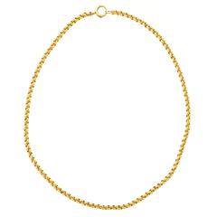 1880s Antique Heavy 18 Inch Handmade Gold Chain Necklace 5