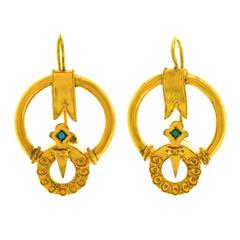 Antique Victorian Gold Earrings