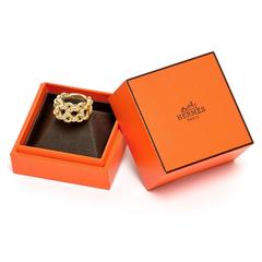 Flexibler Ring aus Gelbgold mit Diamanten von Hermes