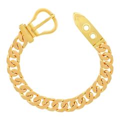 Hermes Gold Buckle Bracelet