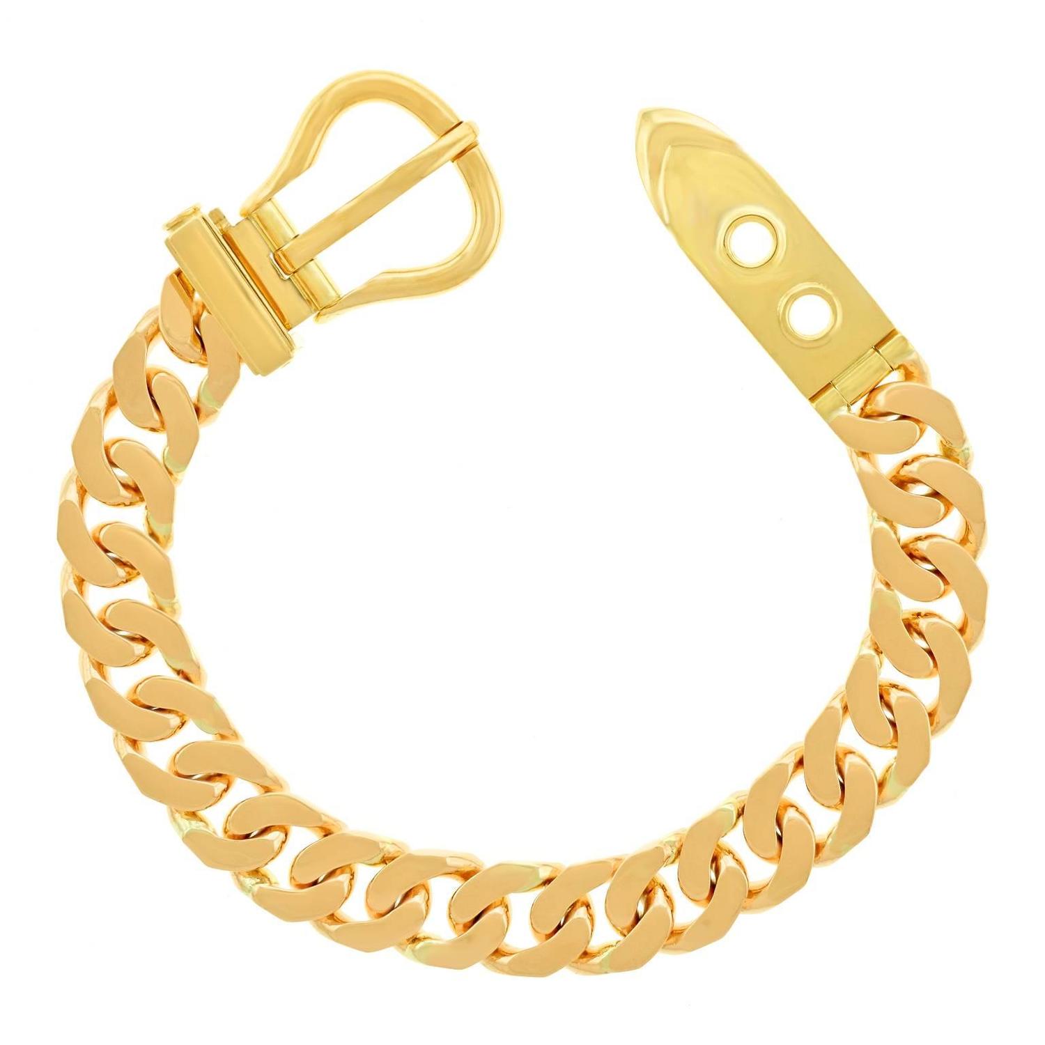 Hermes Gold Buckle Bracelet For Sale at 1stdibs