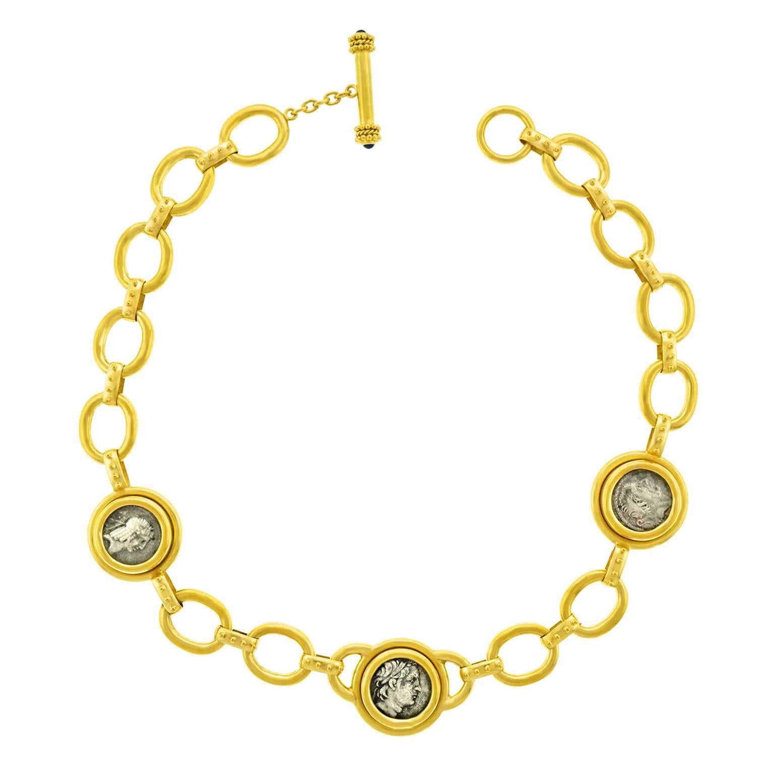 Elizabeth Locke Ancient Coin Gold Necklace