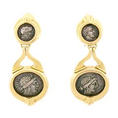 Trabert and Hoeffer Ancient Coin Earrings