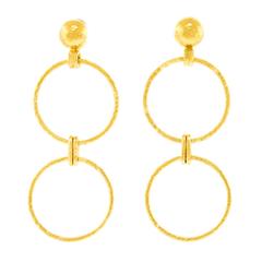Gurhan Double Hoop 24k Gold Earrings
