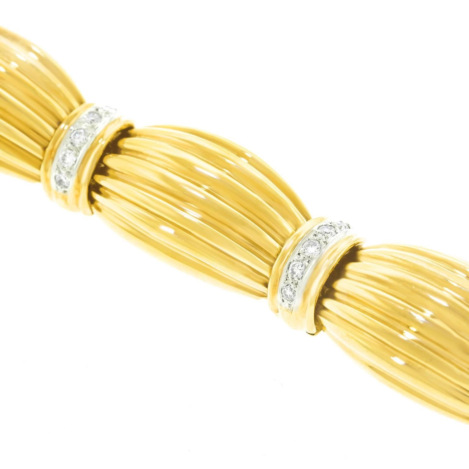 O. J. Perrin of Paris Diamond Set Gold Bracelet 2