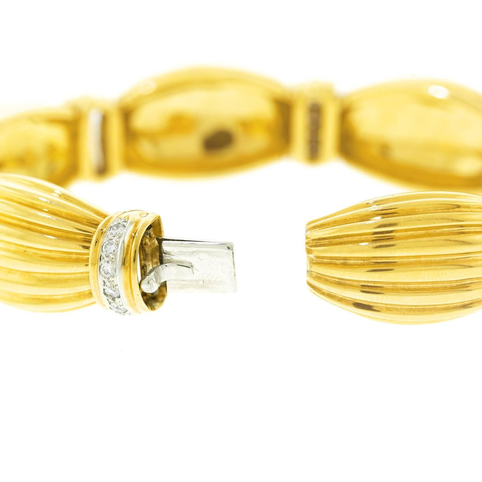 O. J. Perrin of Paris Diamond Set Gold Bracelet 1