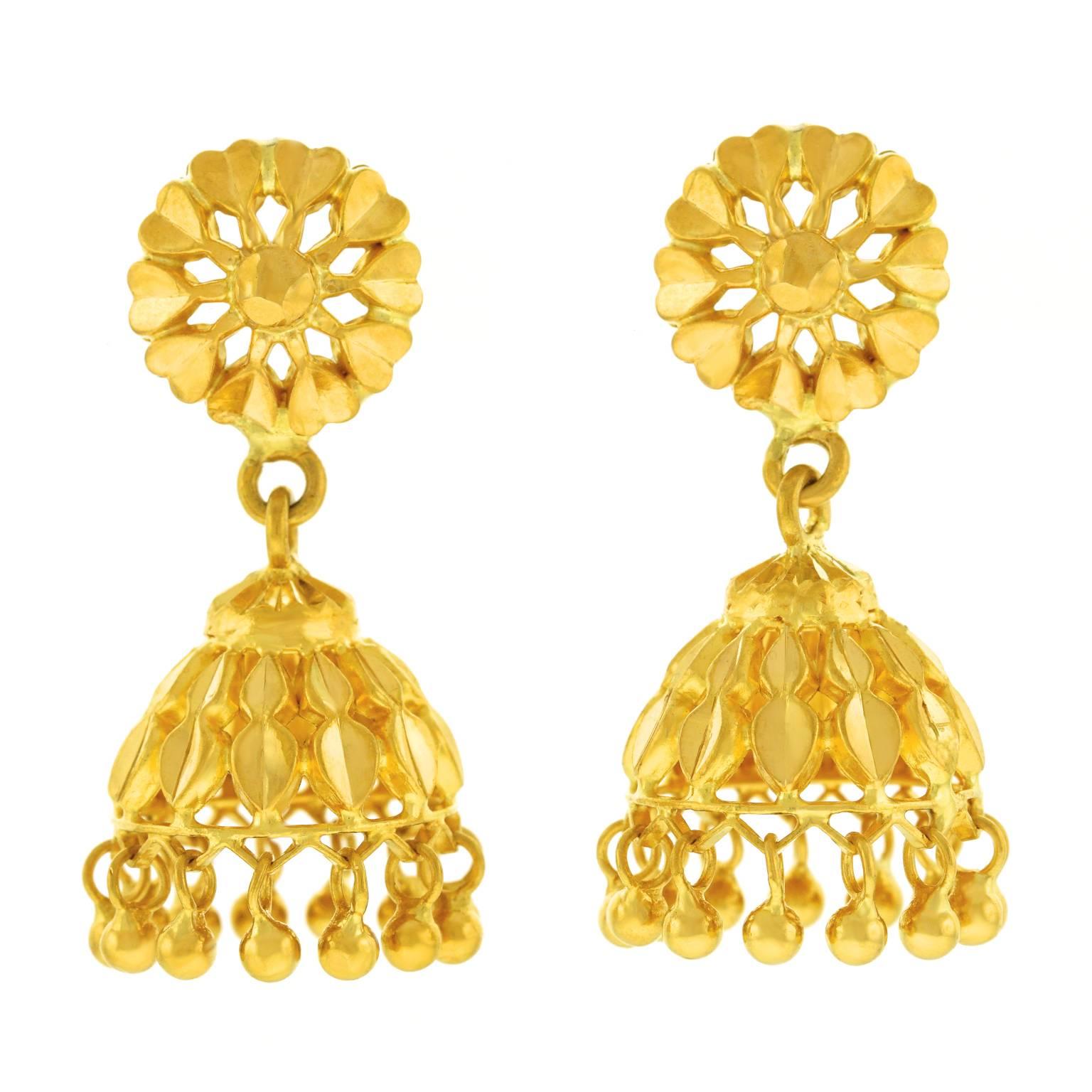 22 Karat Gold Mogul Style Earrings