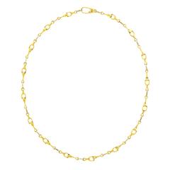Vintage Yellow Gold Horsebit Necklace