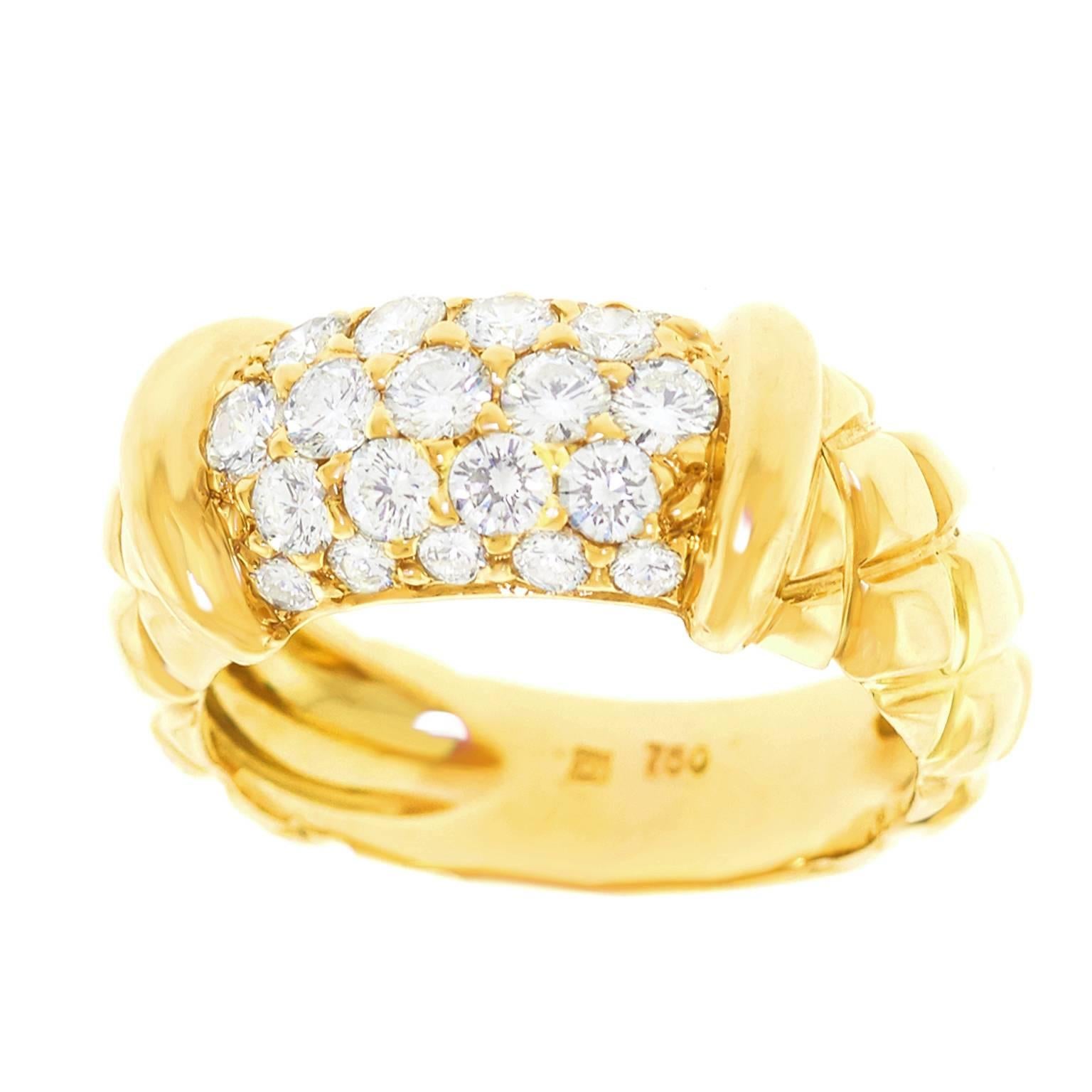 Chic Diamond Pave Gold Ring