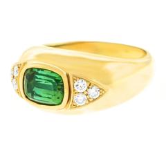 Tourmaline Diamond Gold Ring 10