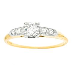 Retro Forties Diamond set Gold Engagement Ring