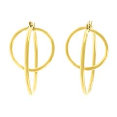 Modernist Gold Orb Earrings