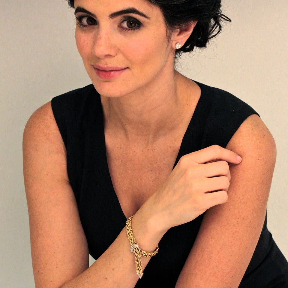 Hammerman Bros. Diamond Gold Buckle Bracelet