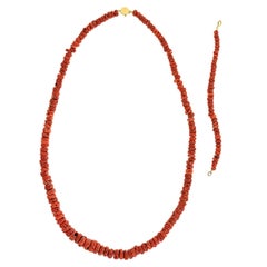 Organo-Chic Coral Necklace and Bracelet