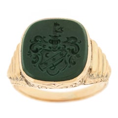 Art Deco Gold Signet Ring 3