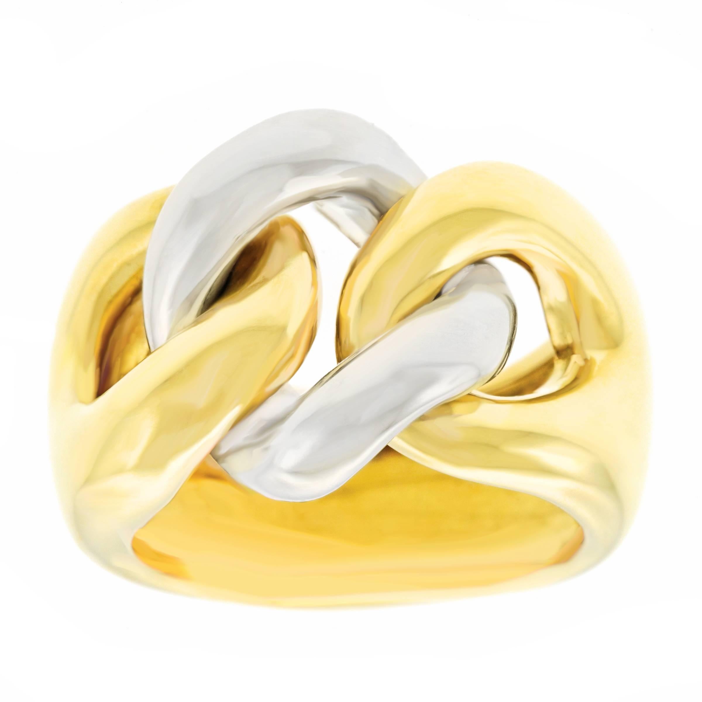 Pomellato “Gourmette” Two-Tone Gold Ring
