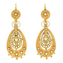 Antique French Gold Earrings